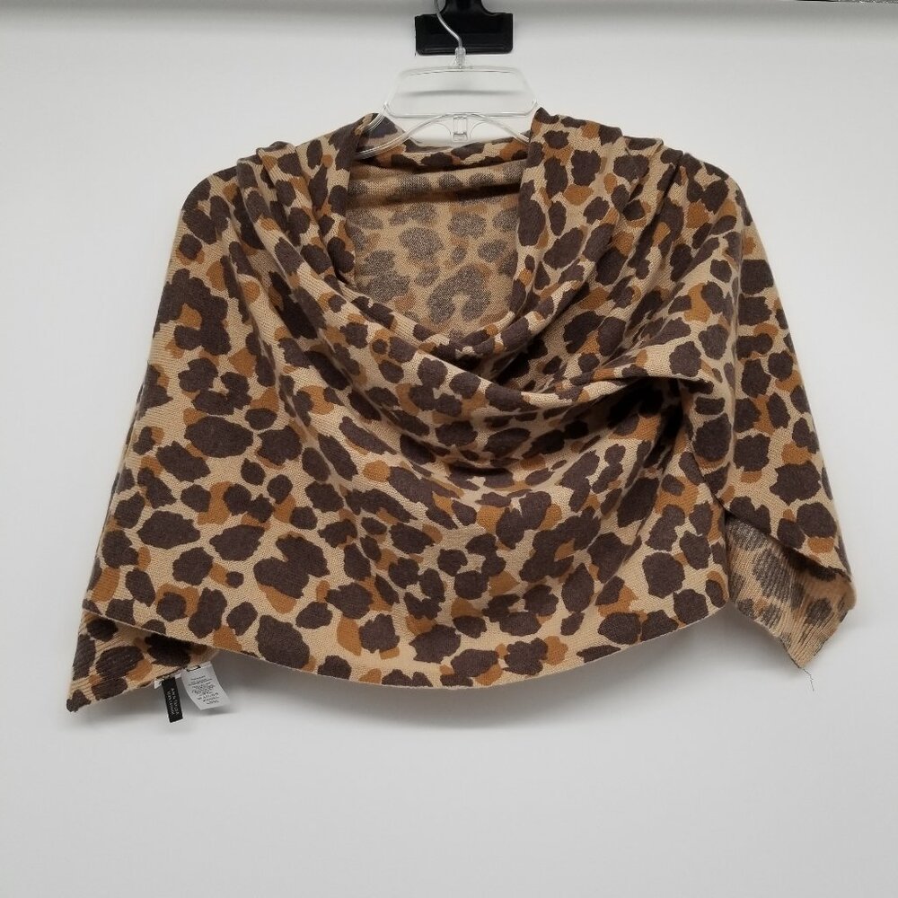NWOT Cozy Cashmere Leopard Print Shawl / Muffler / Scarf / Wrap - Ann Taylor - Picture 2 of 6